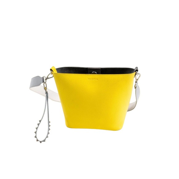 Find Kapoor Yellow Gray Pingo Bag 20 Artificial Leather Shoulder Tote Strap - Picture 2 of 16